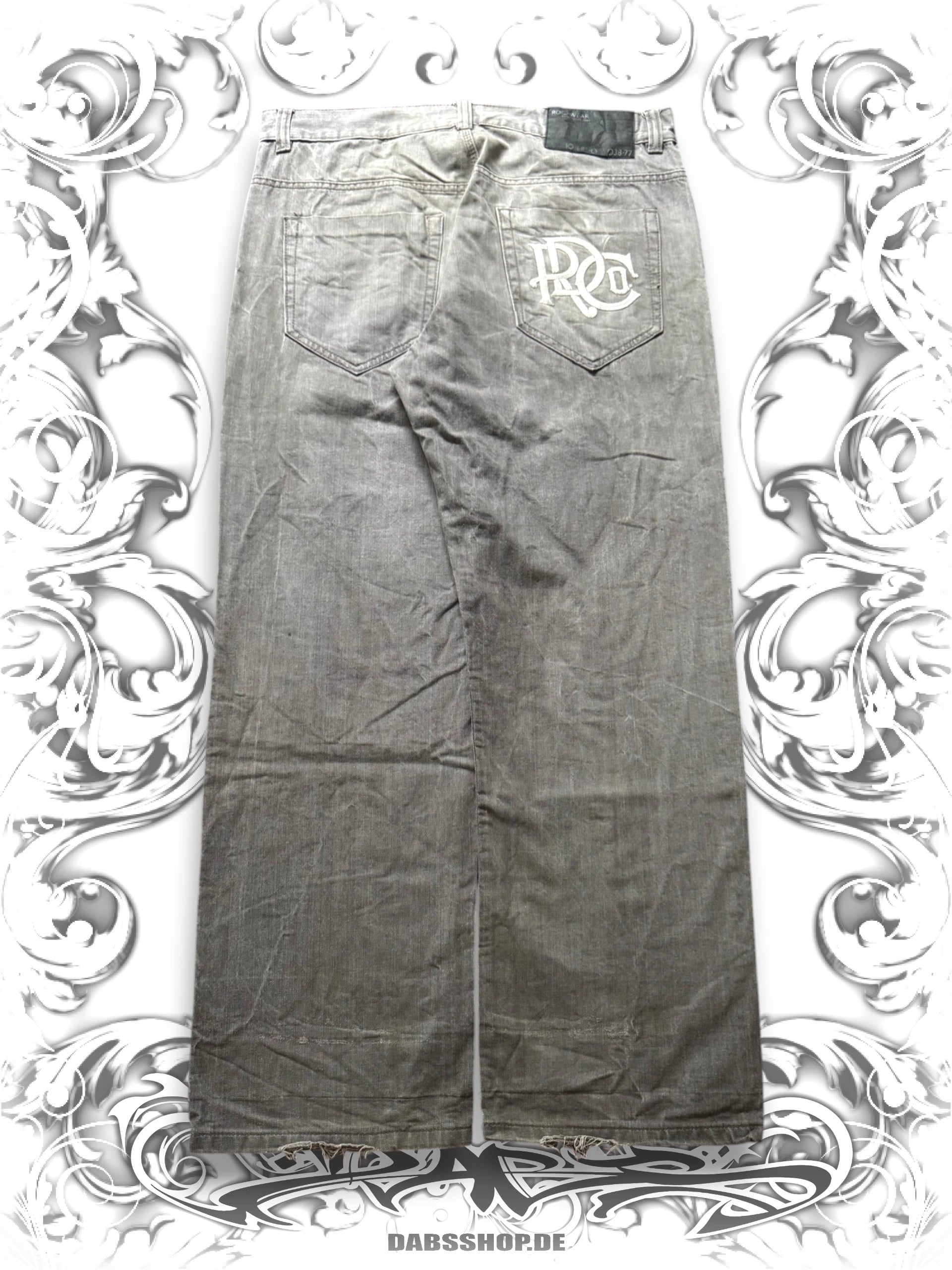 Rocawear Embroidered Baggy Hip Hop Pants