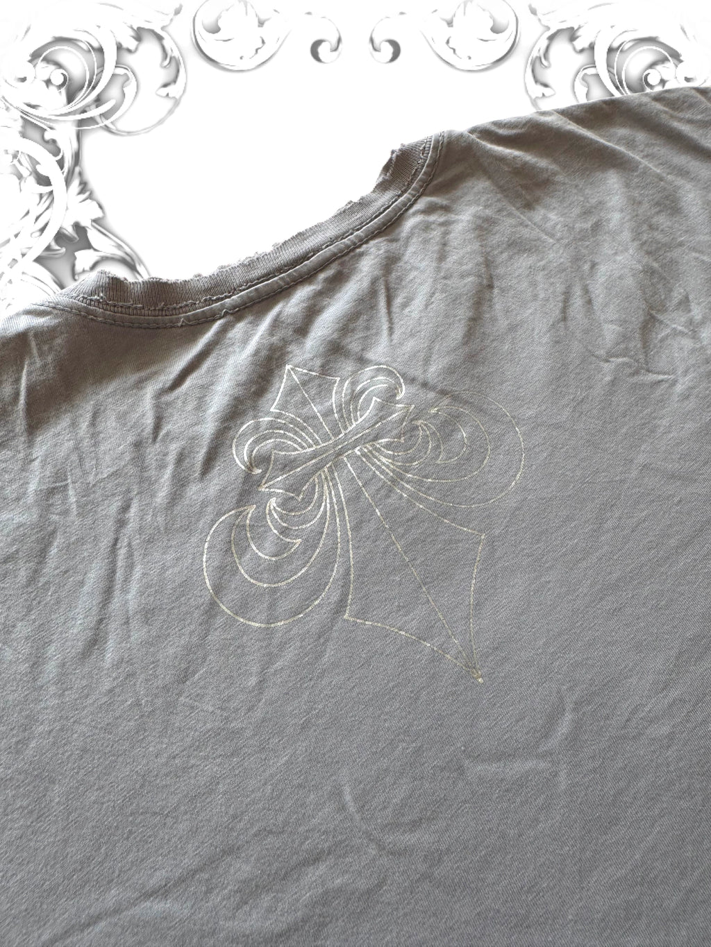 Affliction Embellished Angel Shirt with Silver Typography