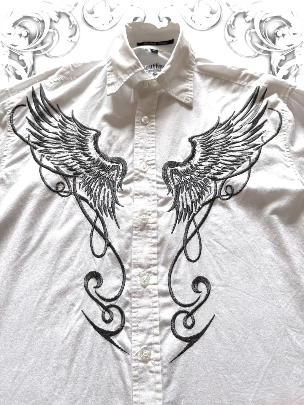Southpole Premium Buttoned Shirt with Wing Embroidery