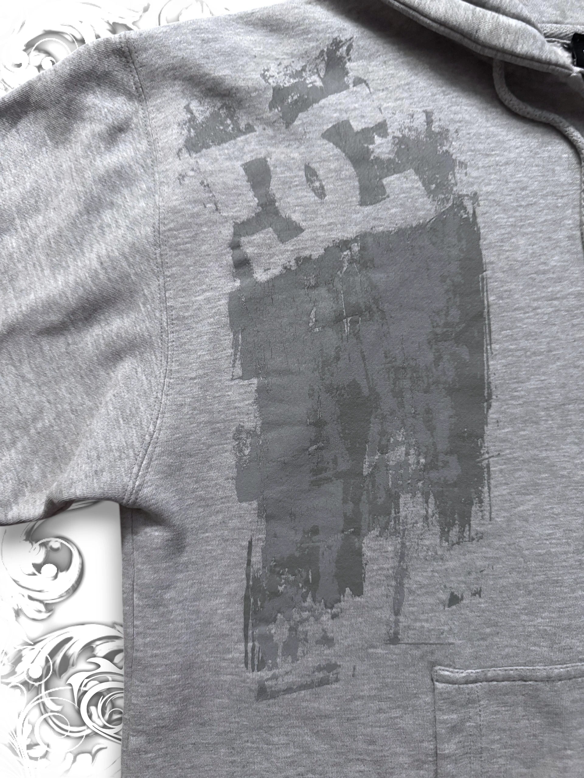 DC Printed Grunge Zip Hoodie