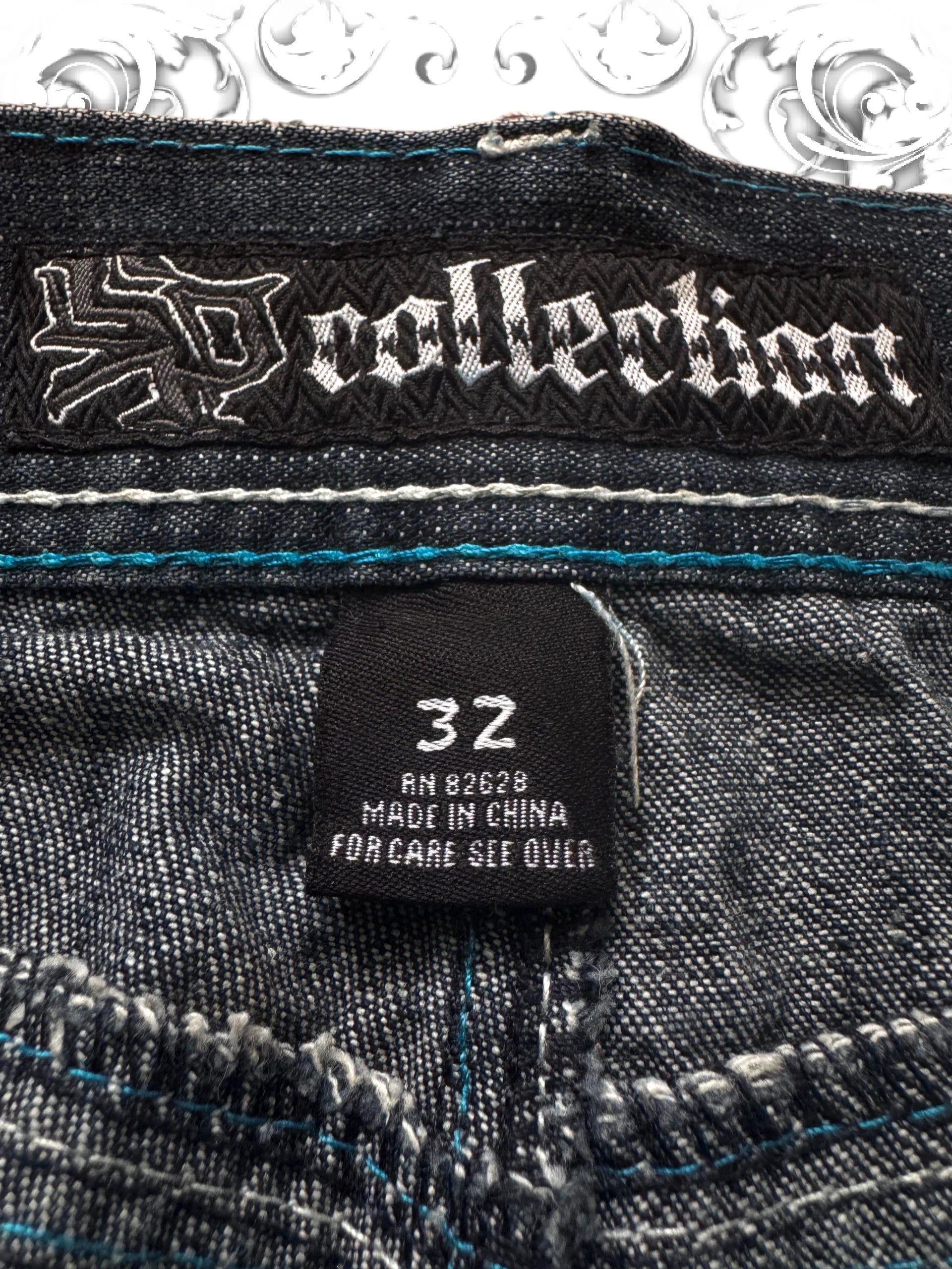 Southpole Blue Embroidered Premium 2000s Jorts