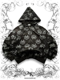 Southpole Black 2000s Monogram Zip Hoodie