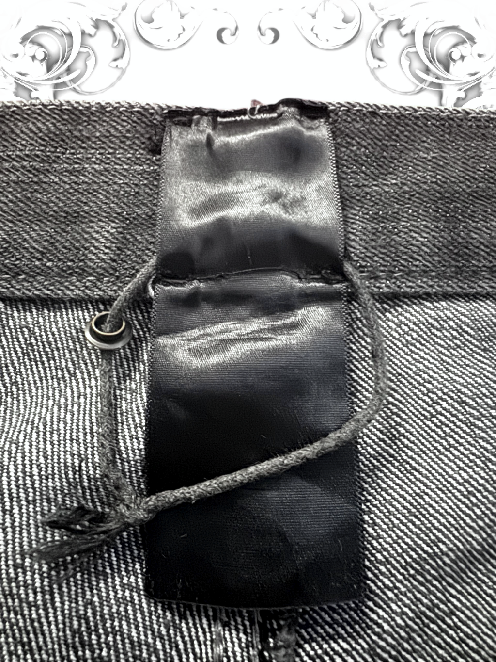 Raw Blue "Ruthless Conspiracy" Winged Skull 2000s Jorts