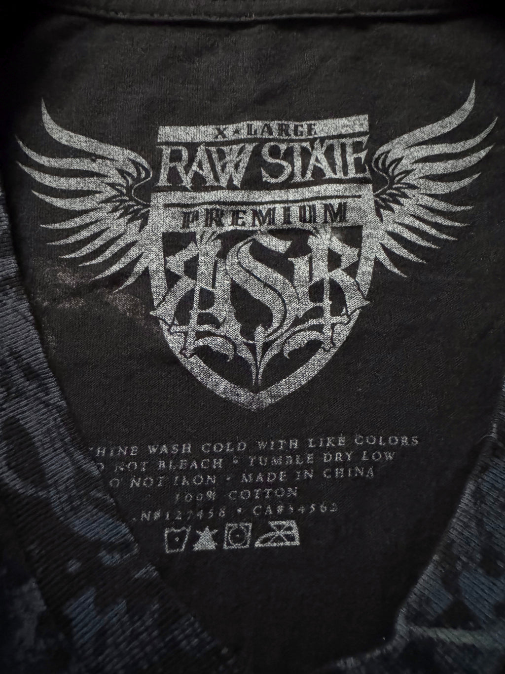 Raw State Blue Redemption Grunge Wings T-Shirt