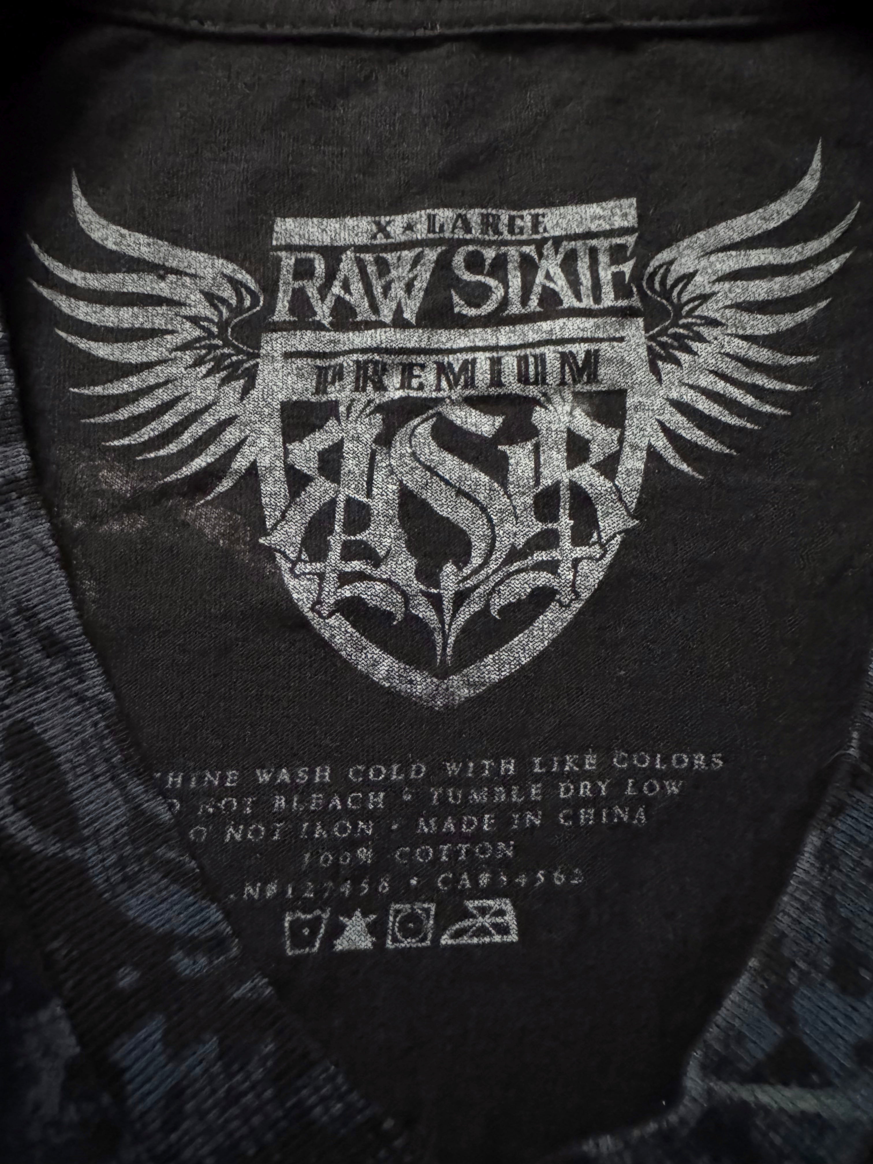 Raw State Blue Redemption Grunge Wings T-Shirt