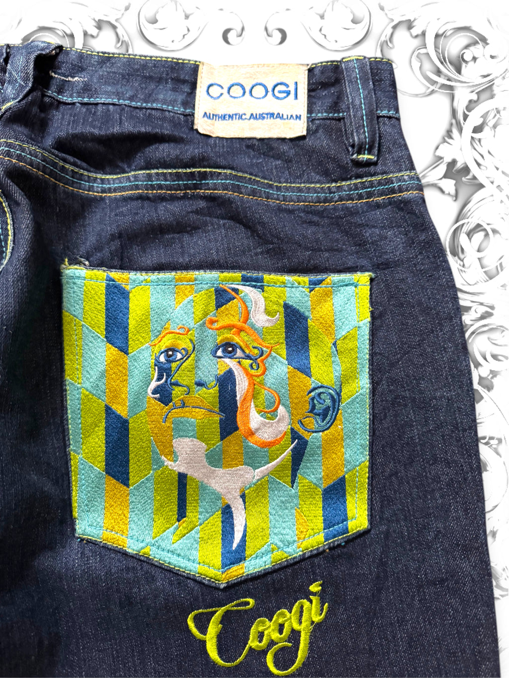 Coogi Embroidered Premium Baggy Pants