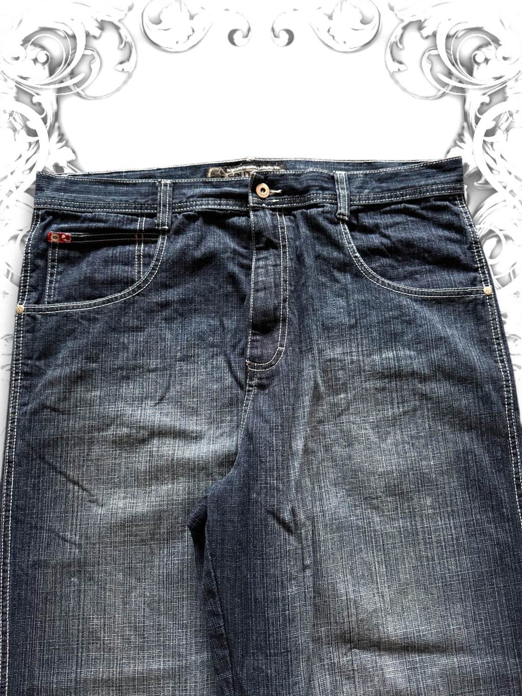 Southpole Red Tab Baggy Pants Dark Blue Washing