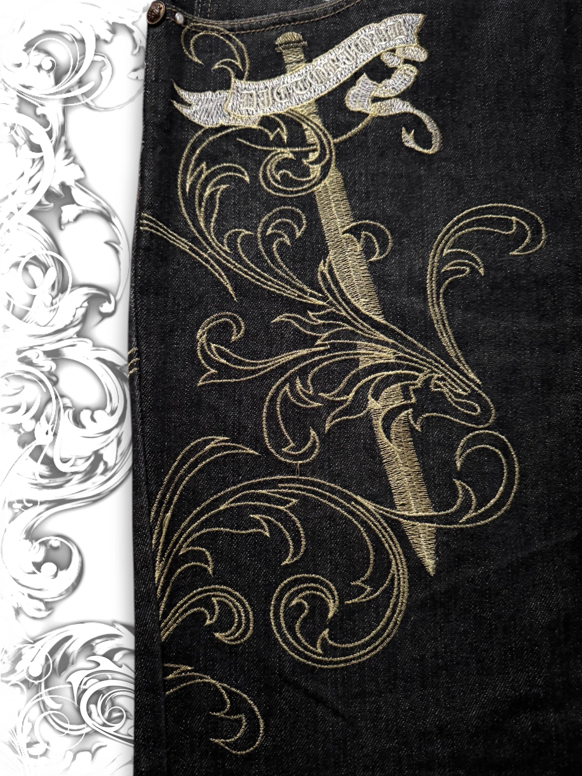 Crown Holder Victorious Golden Wings Baggy Pants
