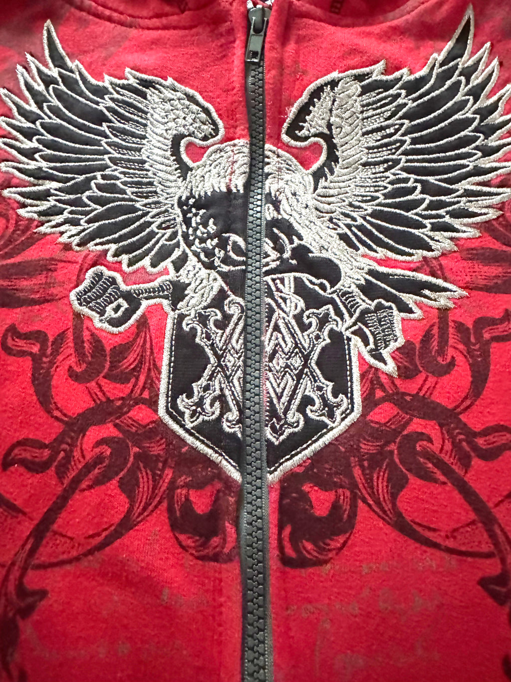 Avirex Embroidered Phoenix 2000s Zip Hoodie