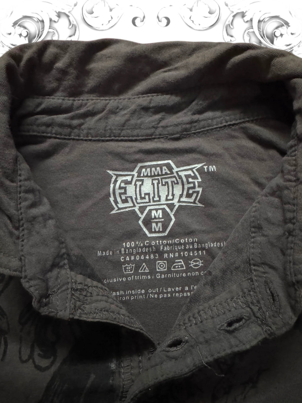 MMA Elite Grunge Skull Poloshirt