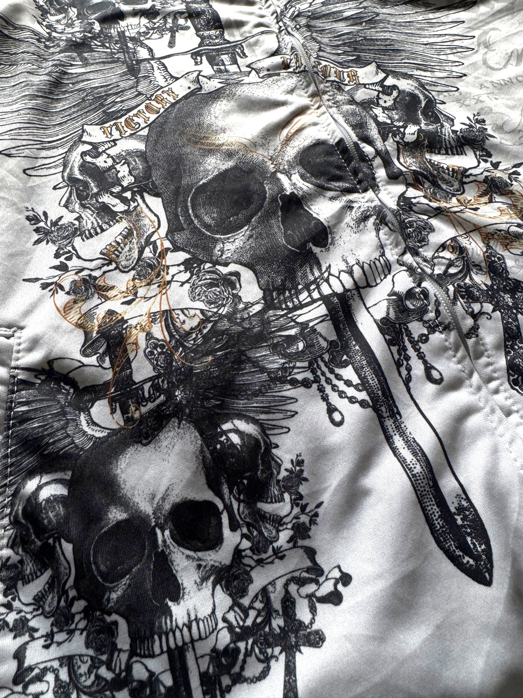 MMA Elite Vintage Trackjacket with Winged Skull Print