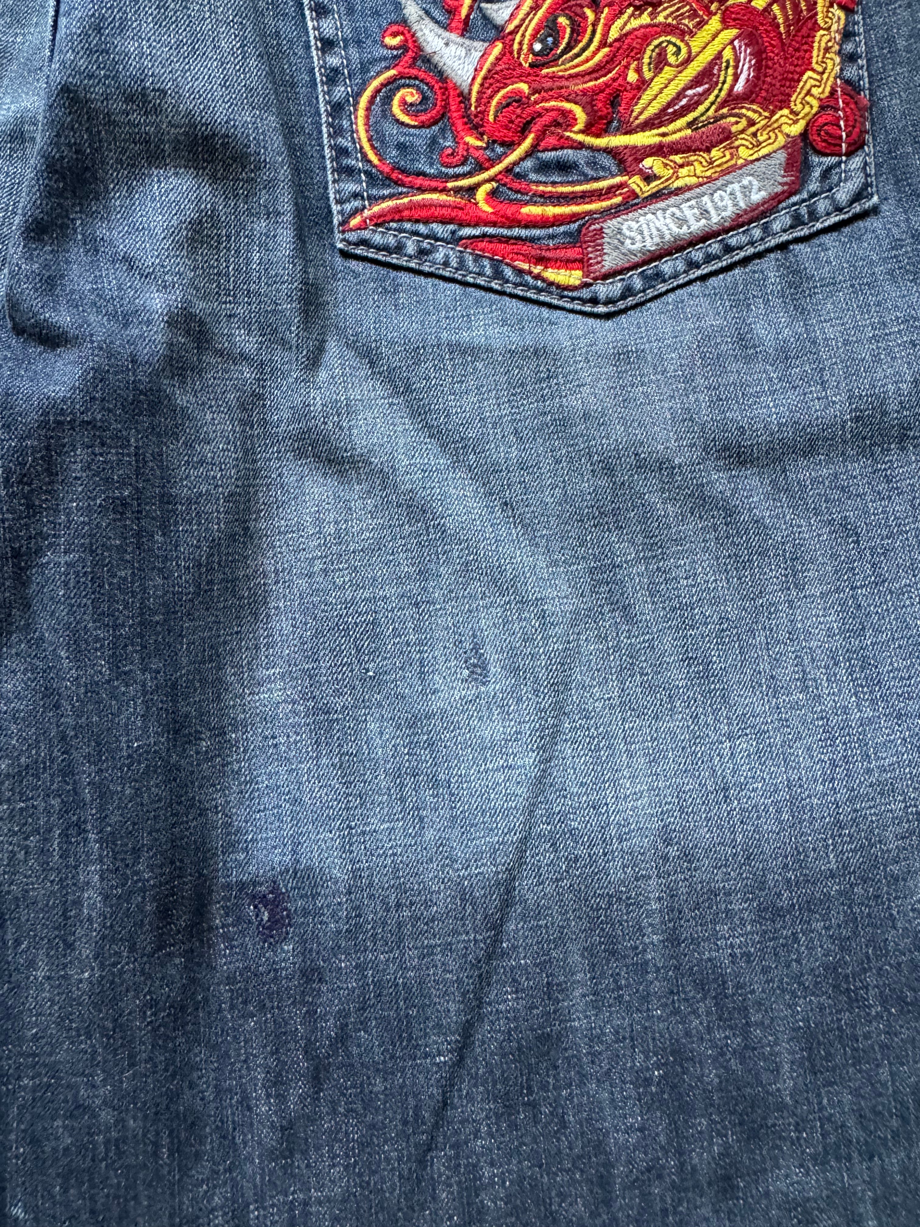 Ecko Unltd. Embroidered Red Rhino Vintage Jorts