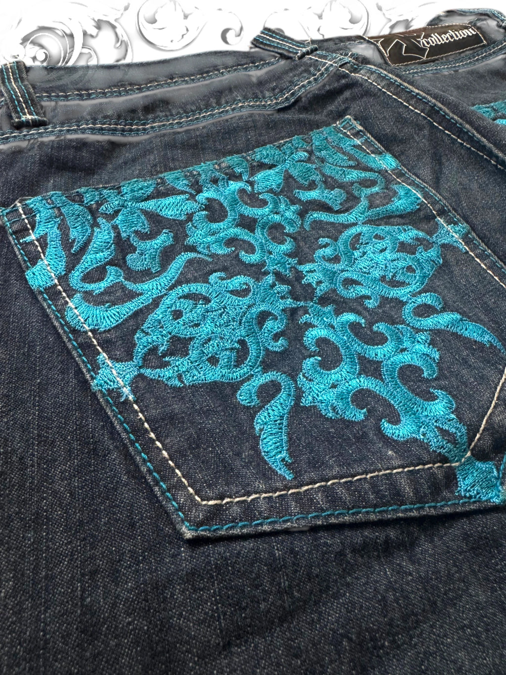 Southpole Blue Embroidered Premium 2000s Jorts
