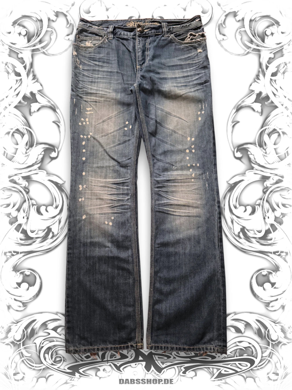 Affliction Distressed 2000s Leather Cross Pants