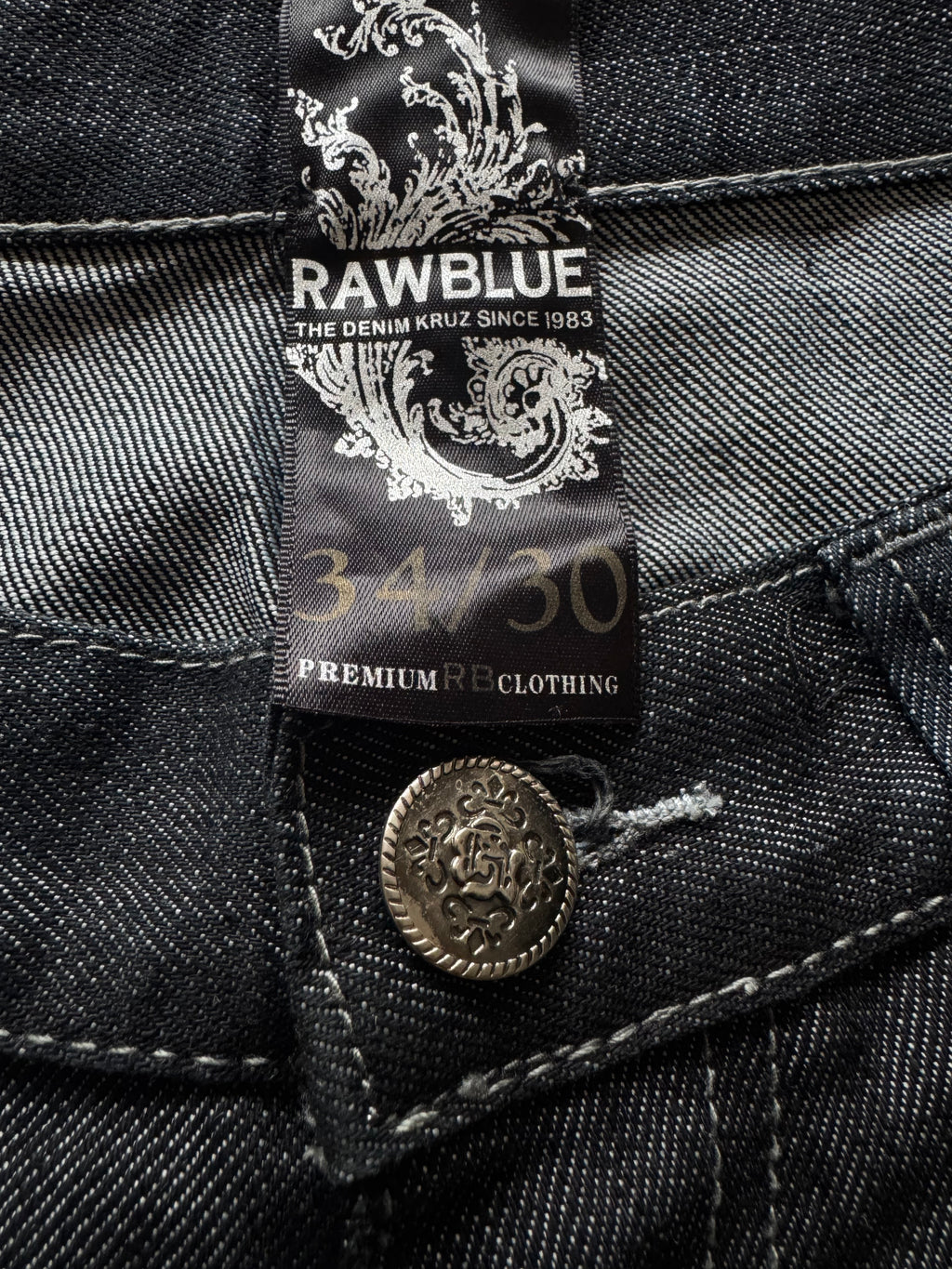 Rare Vintage Raw Blue Apex Predator Pants with Studded Wings