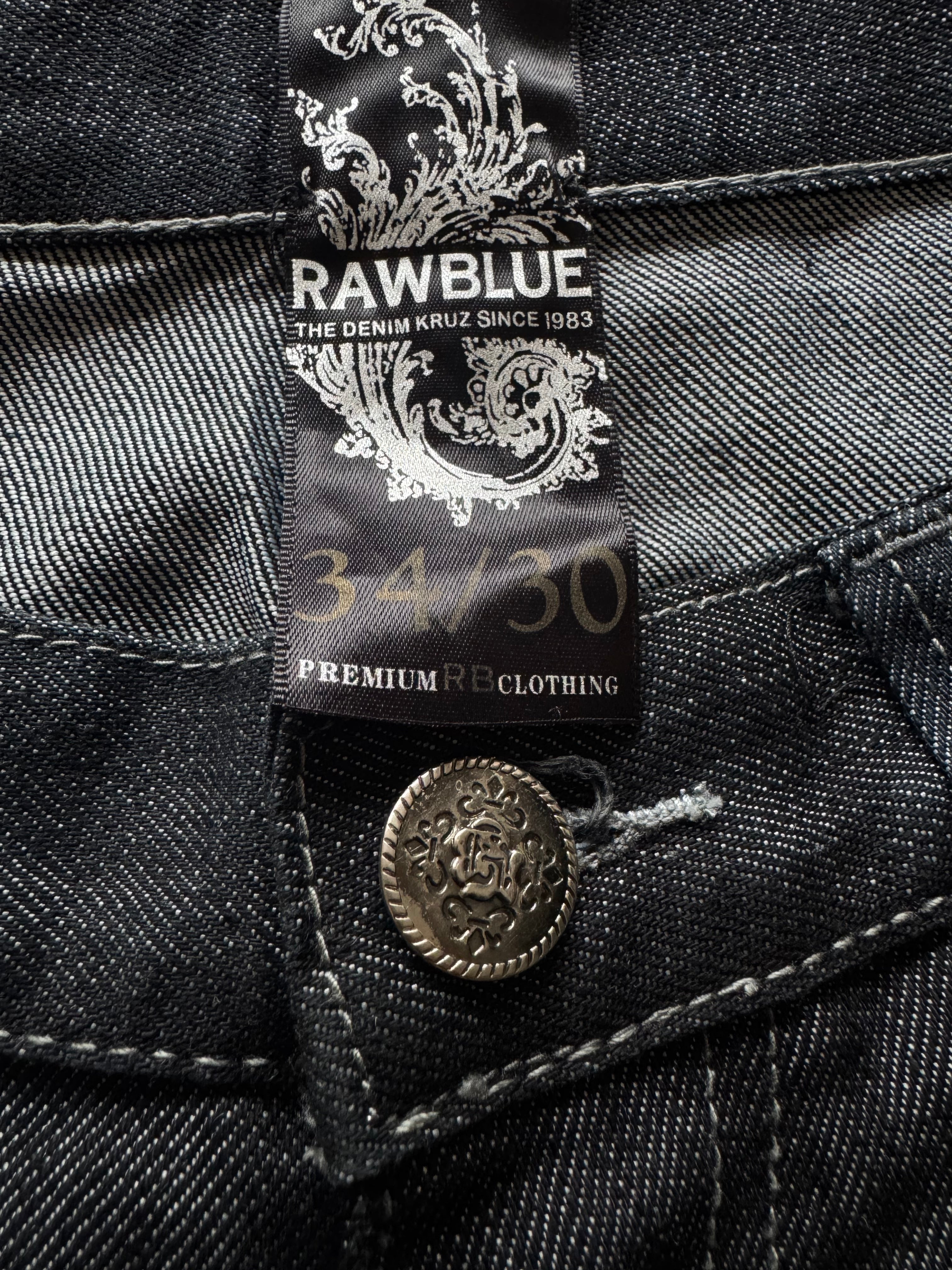 Rare Vintage Raw Blue Apex Predator Pants with Studded Wings