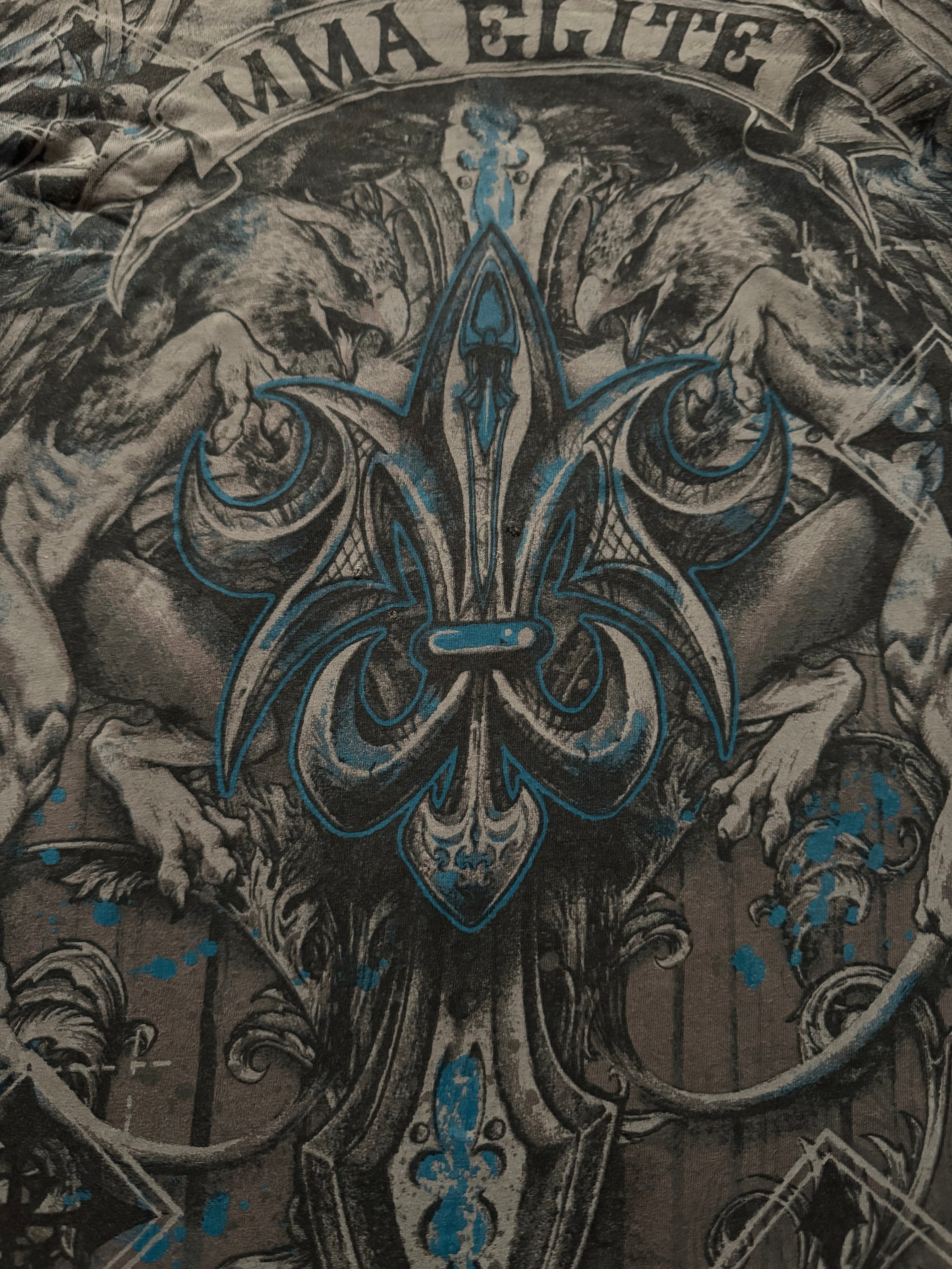 MMA Elite 2000s Heraldic Eagle Layered Longsleeve