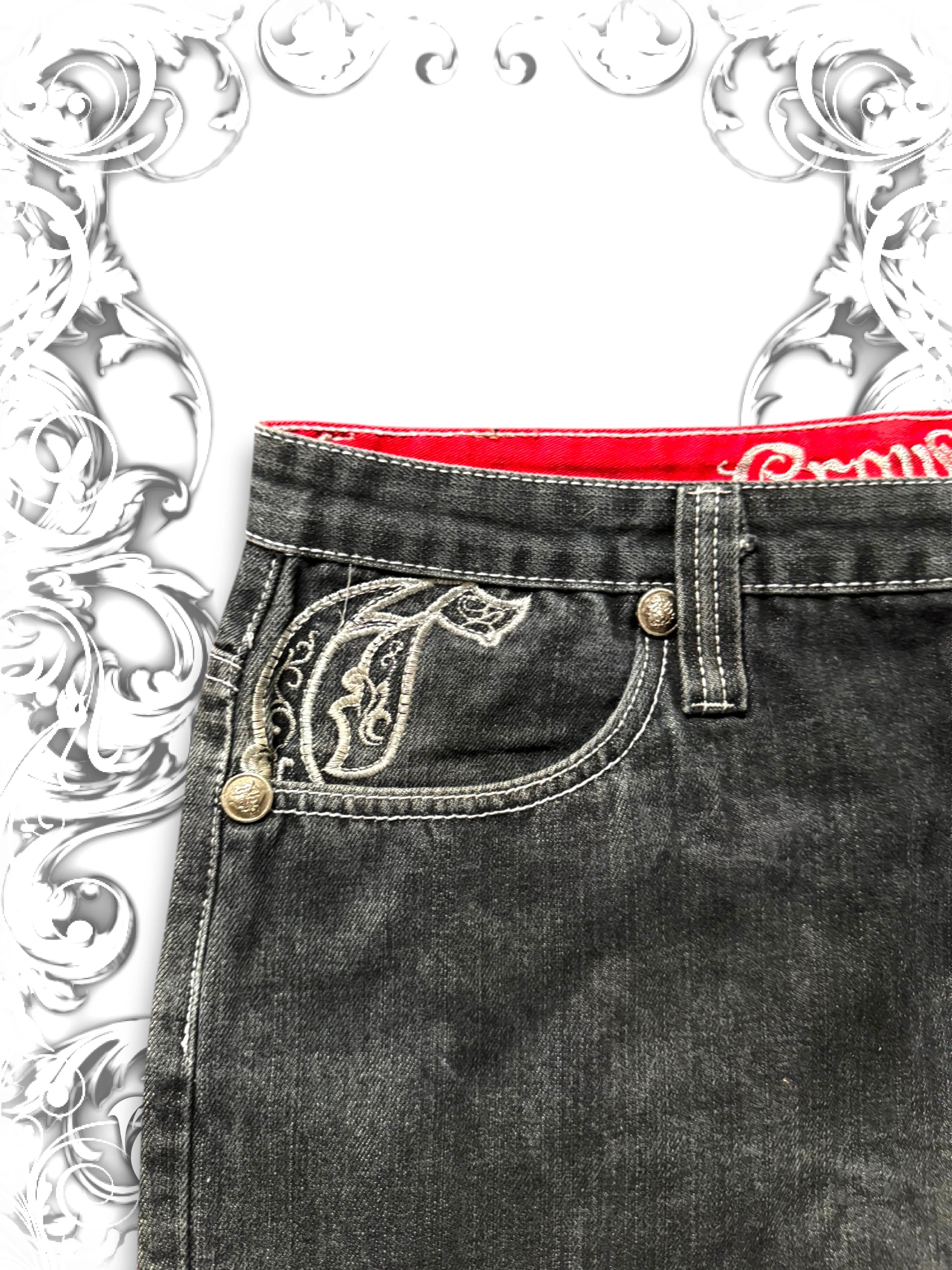 Crown Holder Embroidered y2k Baggy Pants