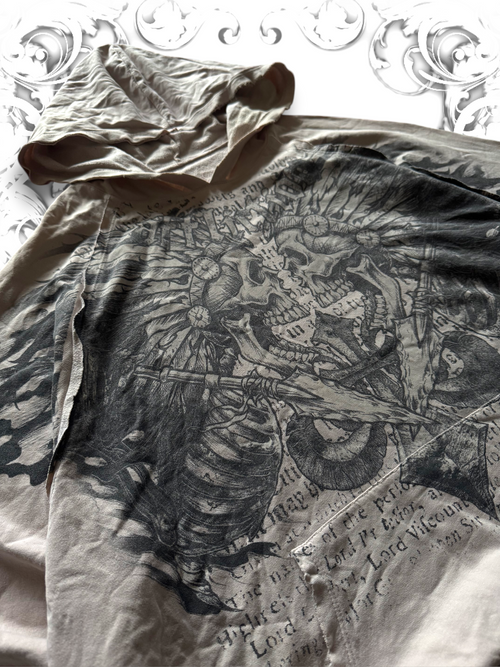 Affliction Tribal Skulls Vintage Hoodie