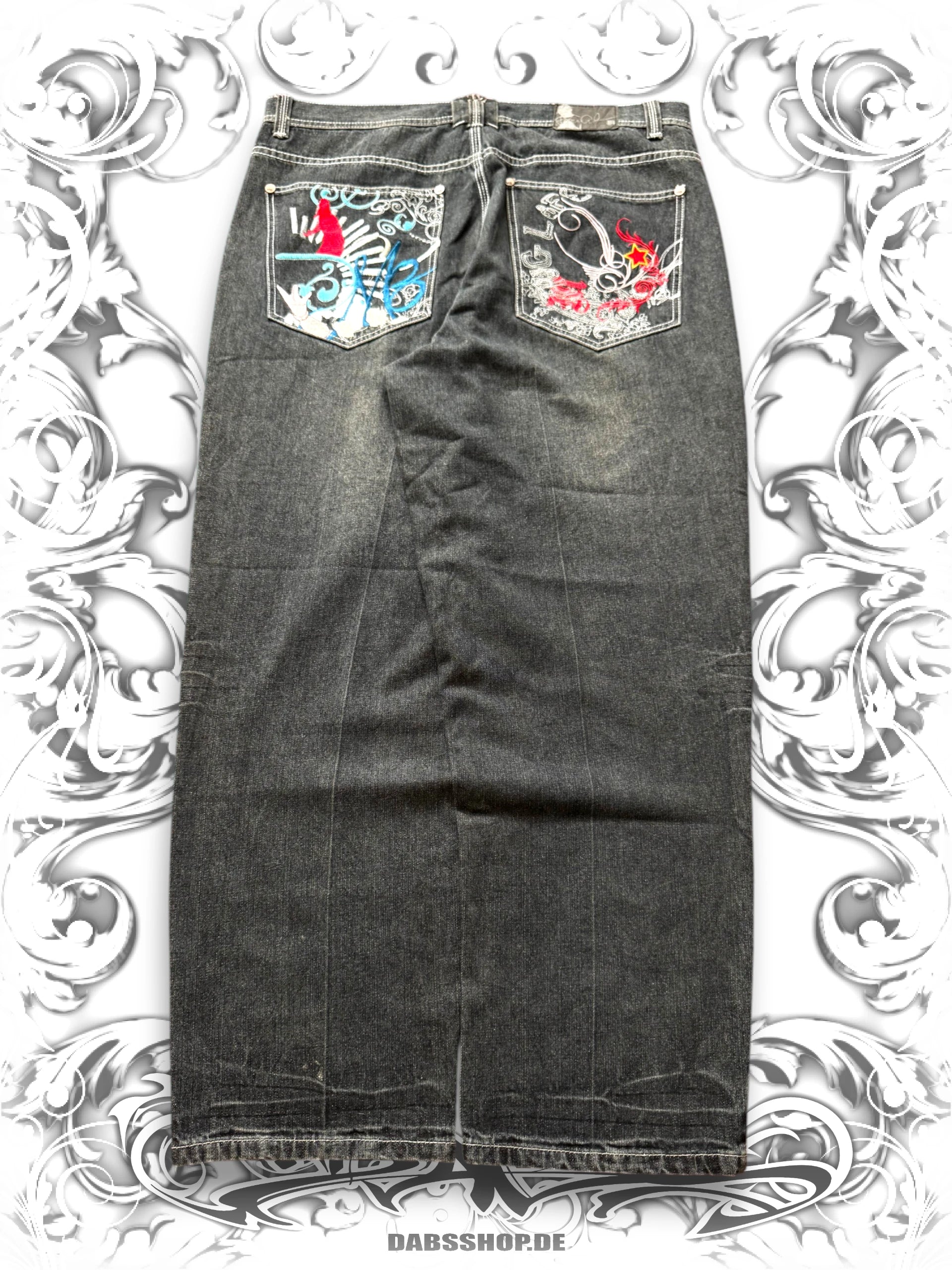 Makaveli Embroidered Hip Hop Baggy Pants