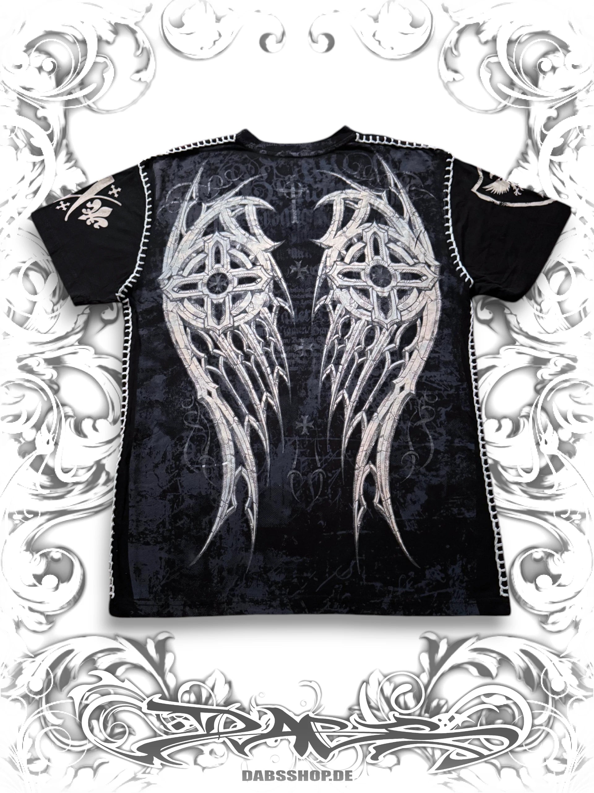 Raw State Blue Redemption Grunge Wings T-Shirt