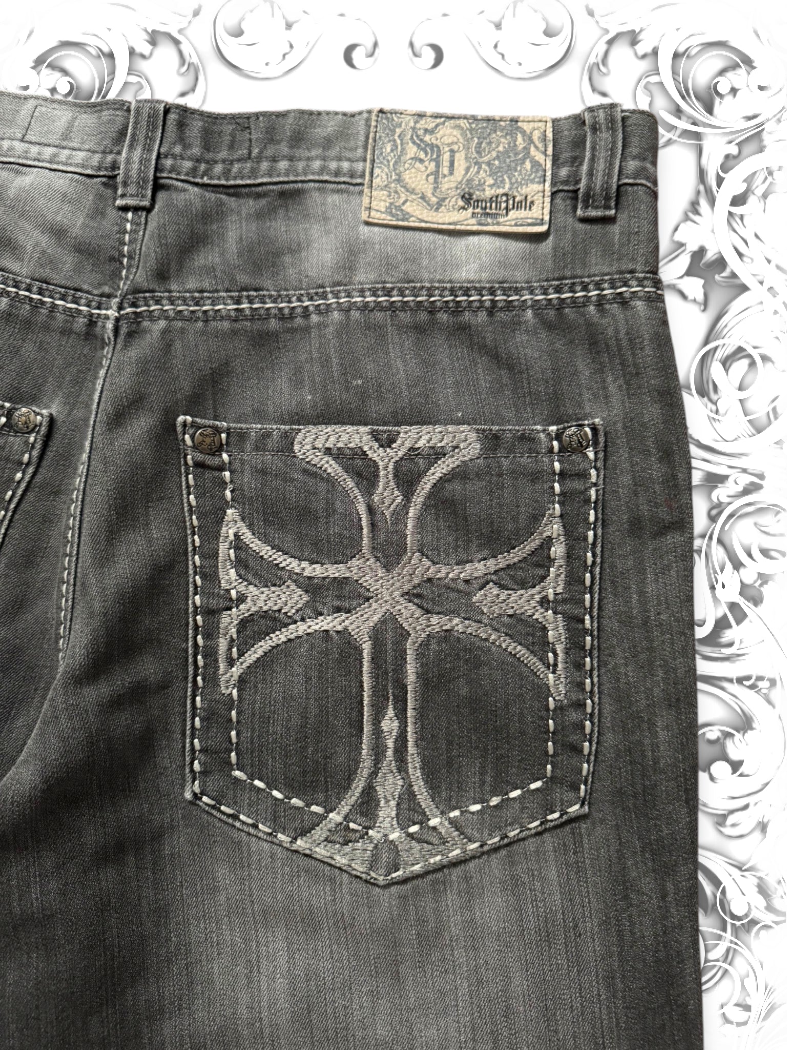 Southpole Premium Embroidered Cross Jorts