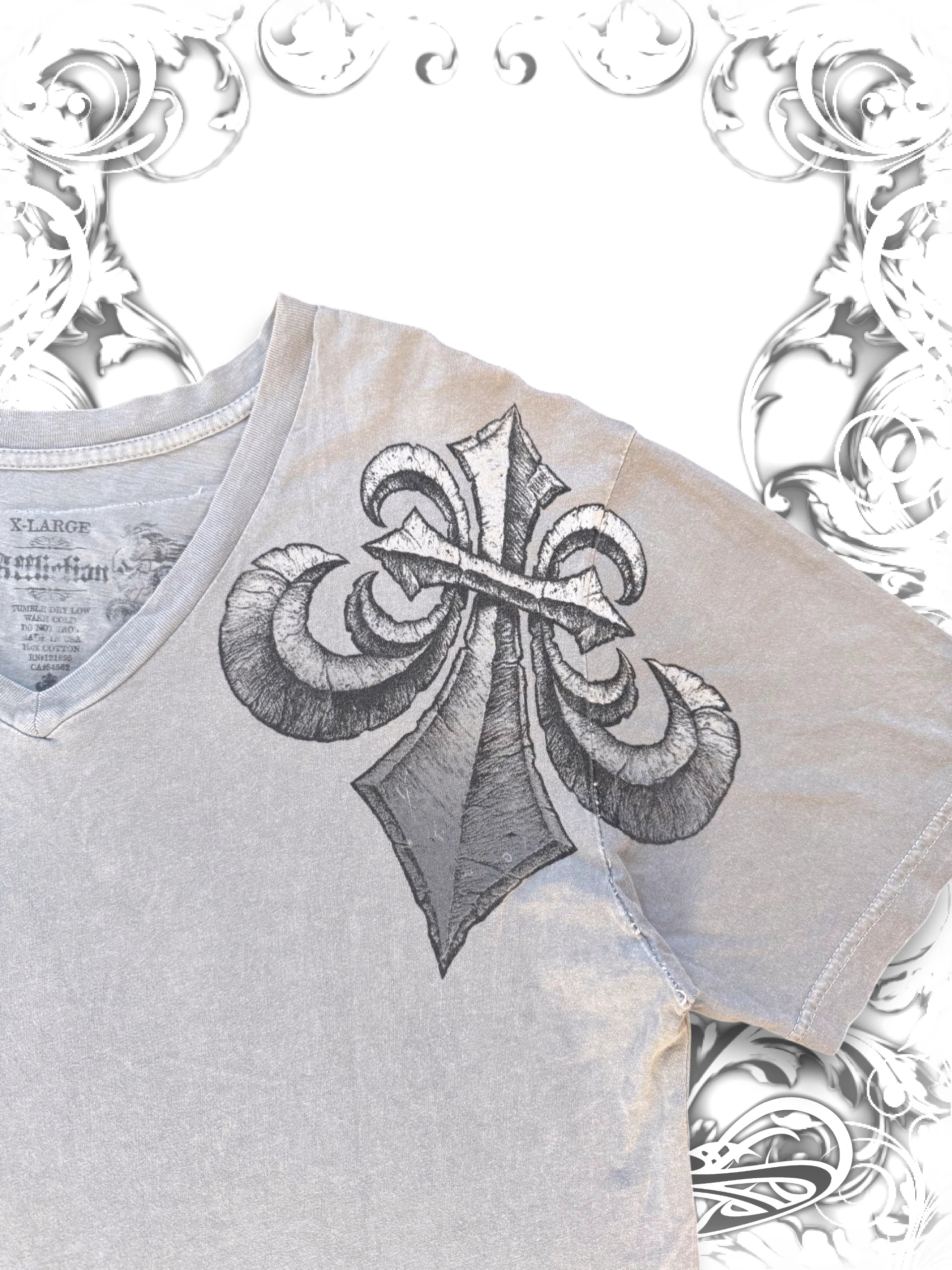 Affliction Winged Skulls Studded T-Shirt