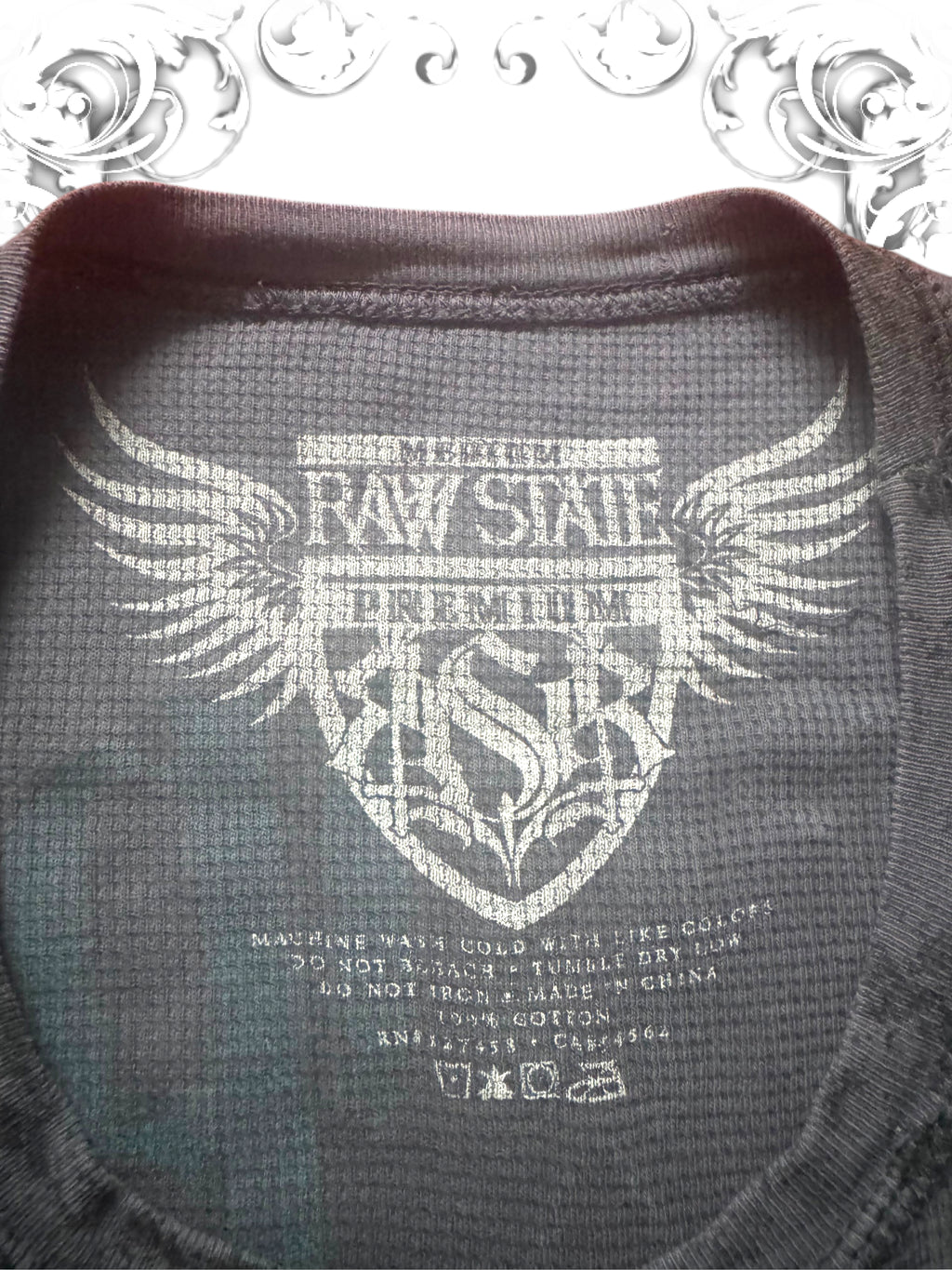 Raw State Blue "Redemption" Thermal Longsleeve