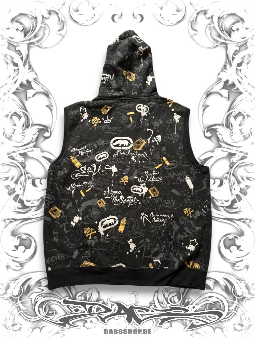 Ecko Unltd. Graffiti Pattern Hooded Vest