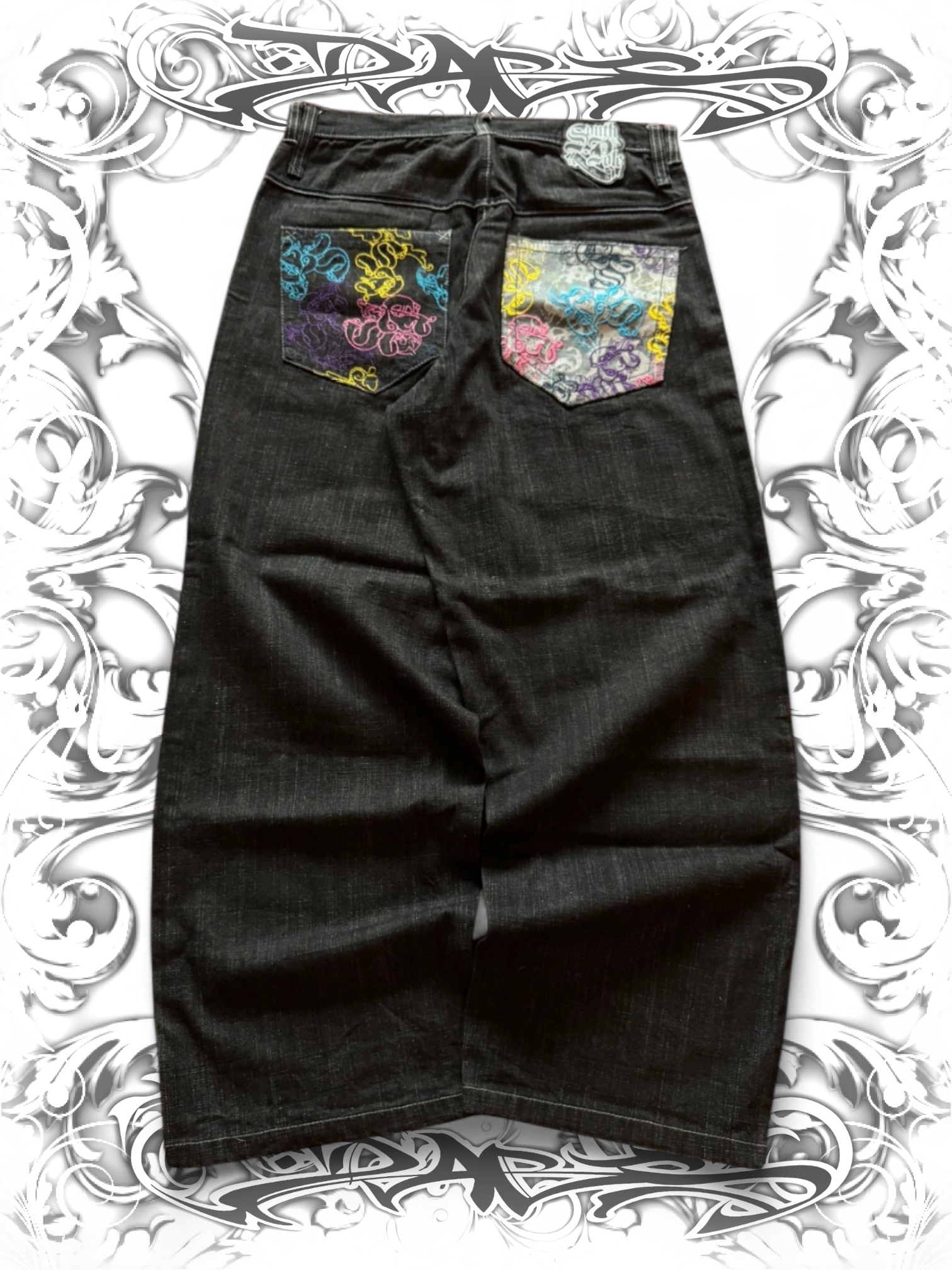 Southpole Tribal Graffiti Grey Tab Pants