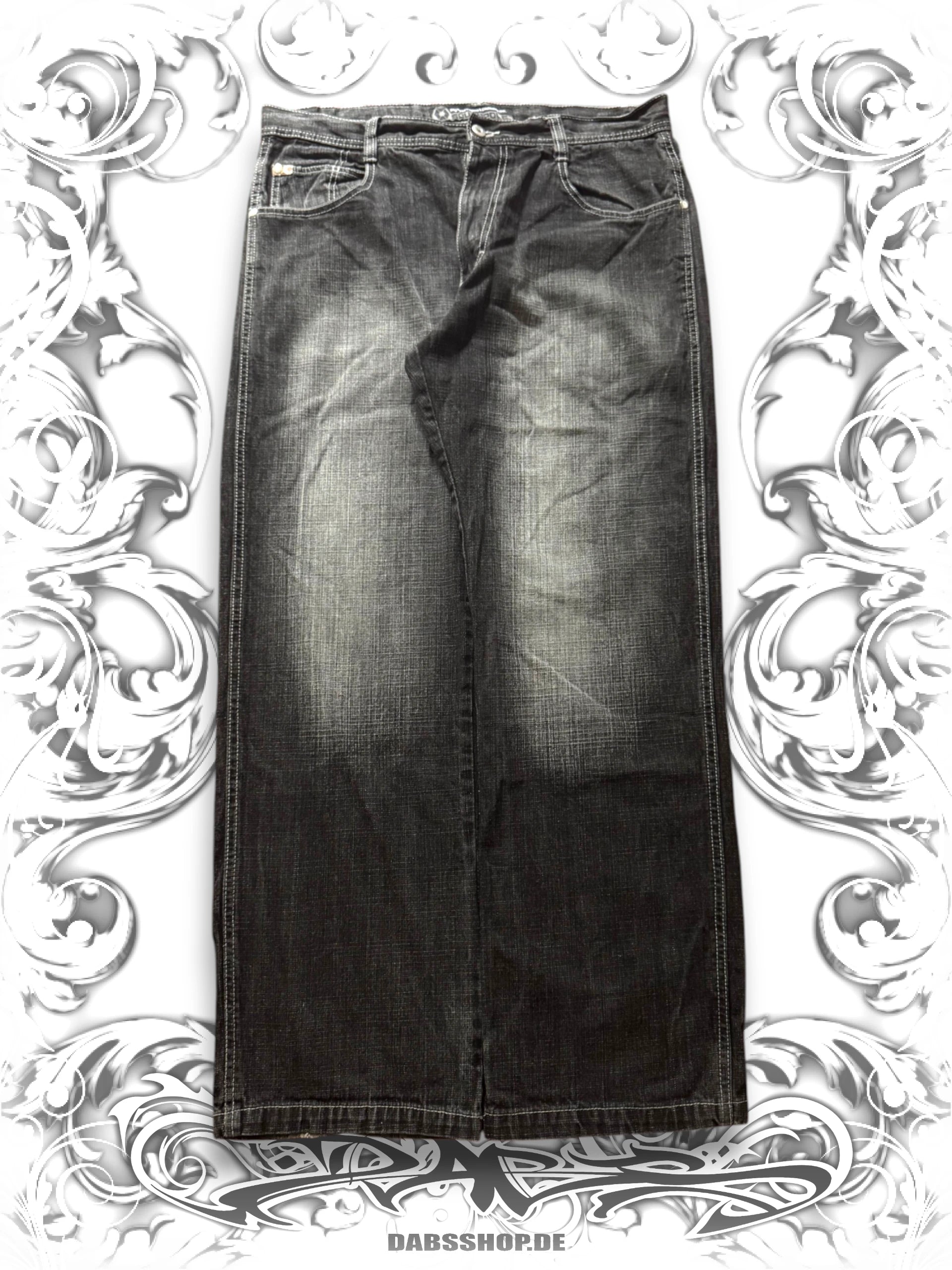 Southpole Brown Tab Baggy 2000s Pants Dark Washing
