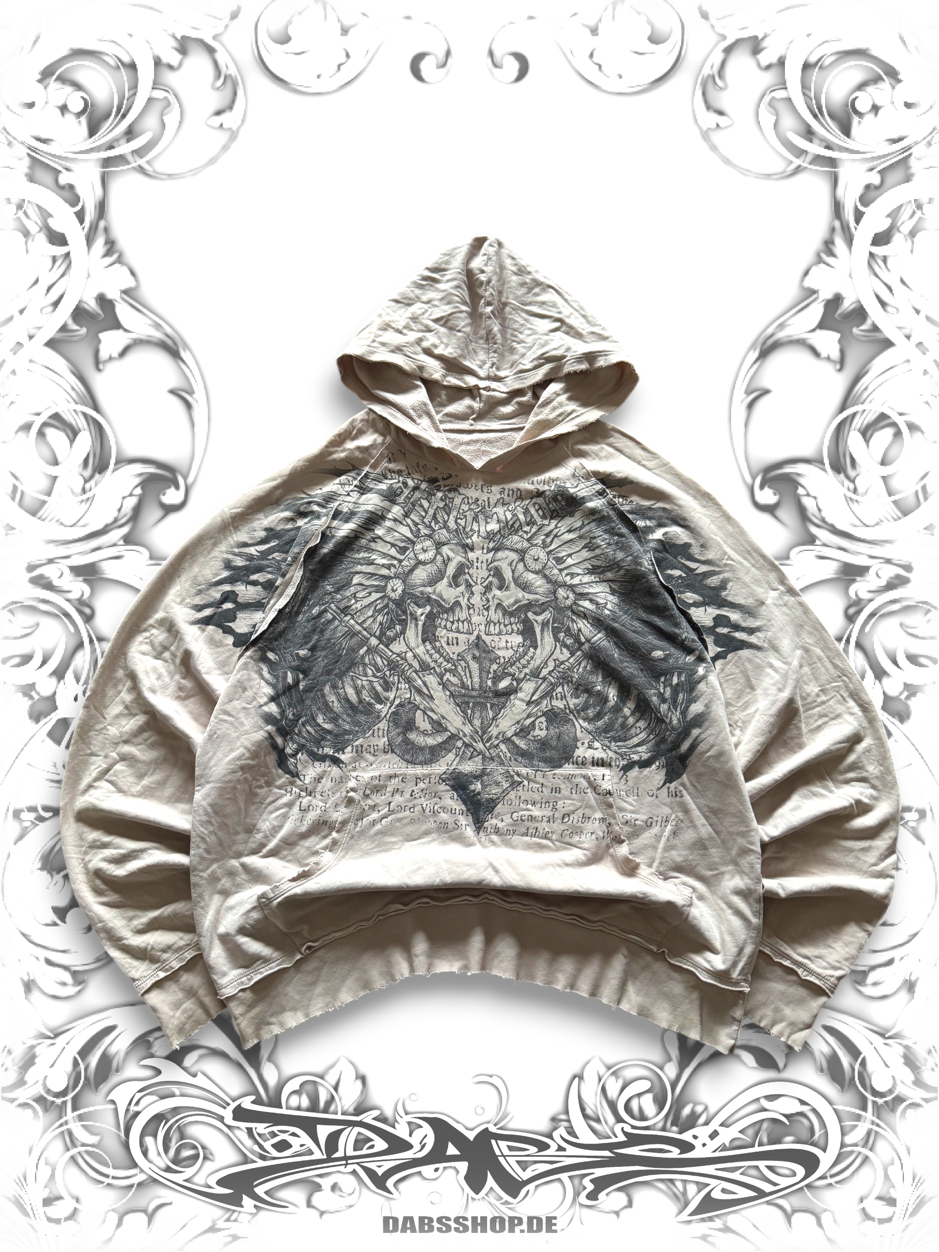 Affliction Tribal Skulls Vintage Hoodie