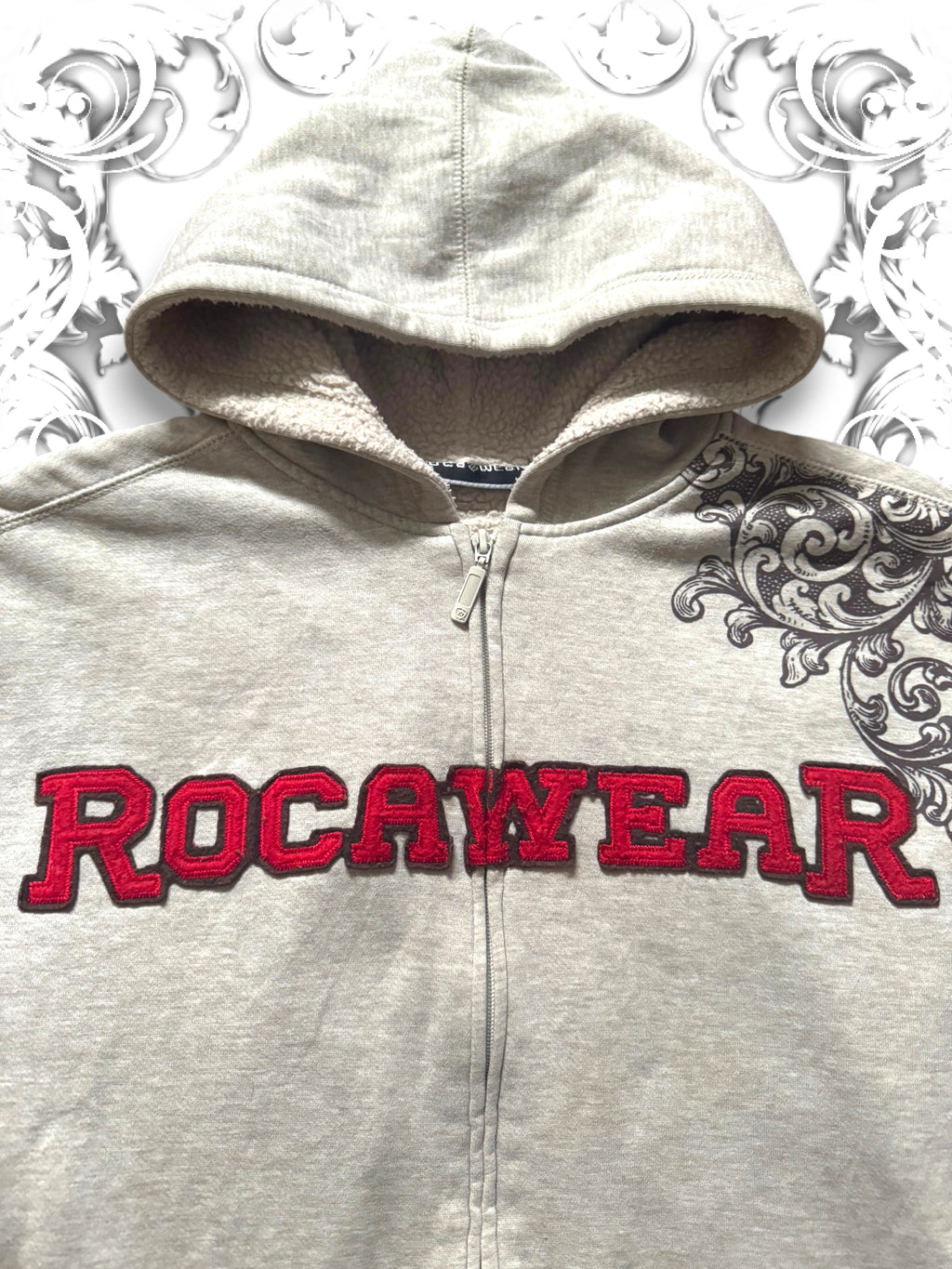 Rocawear Embellished Hip Hop Zip Hoodie