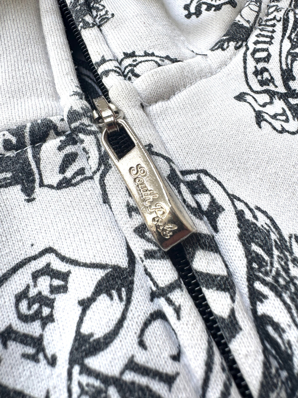 Southpole Rare Crossbone Paisley 2000s Zip Hoodie