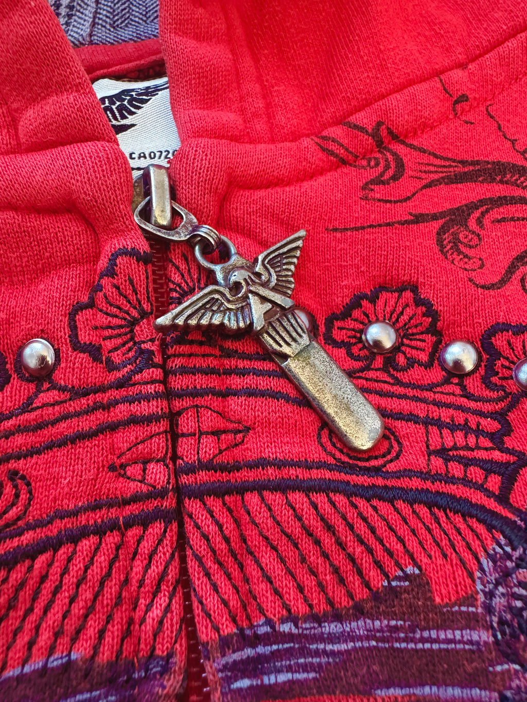 Avirex Royal 2000s Embroidered Zip Hoodie