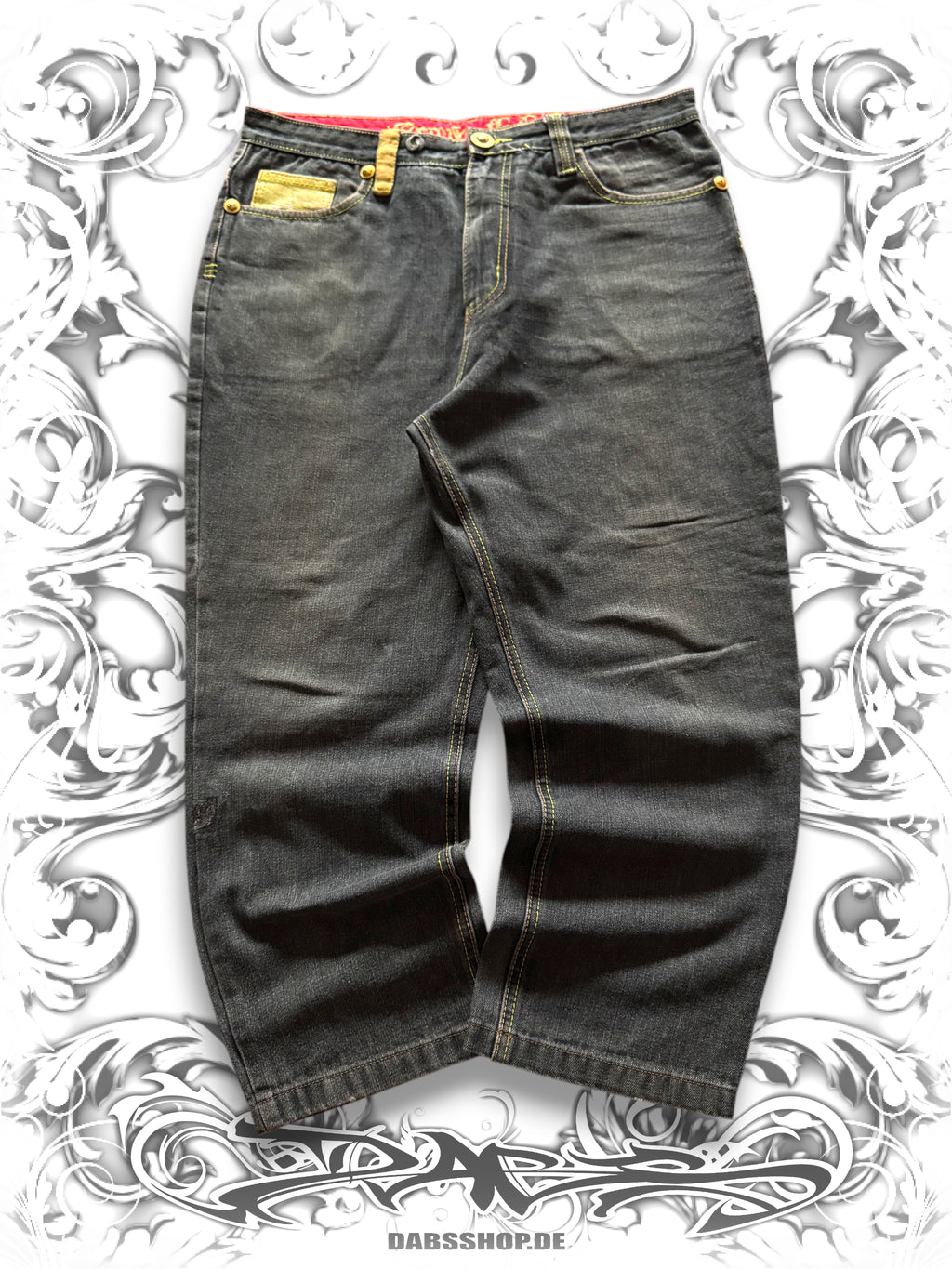 Crown Holder Embroidered Vintage Pants