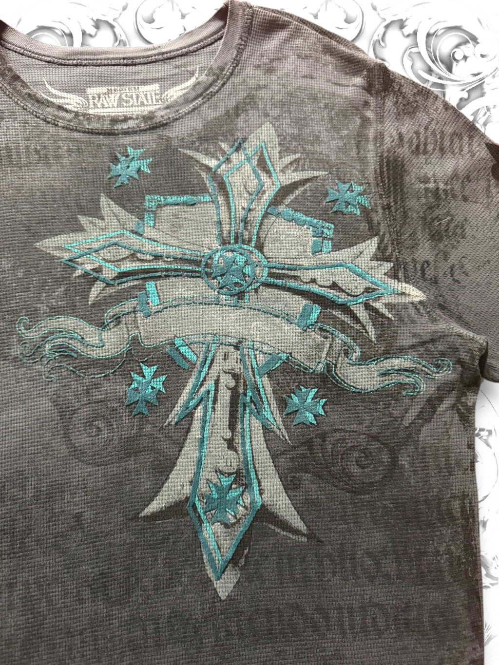 Raw State Blue "Redemption" Thermal Longsleeve